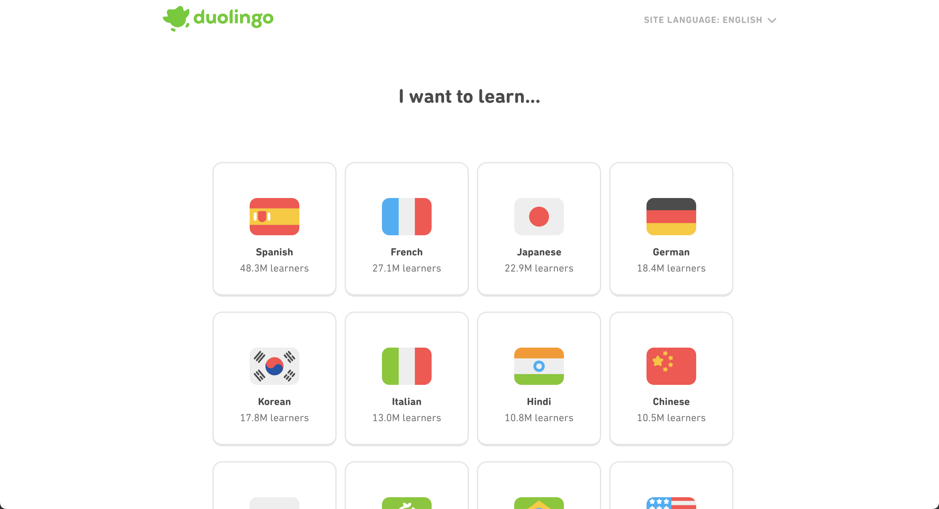 choose a language to learn