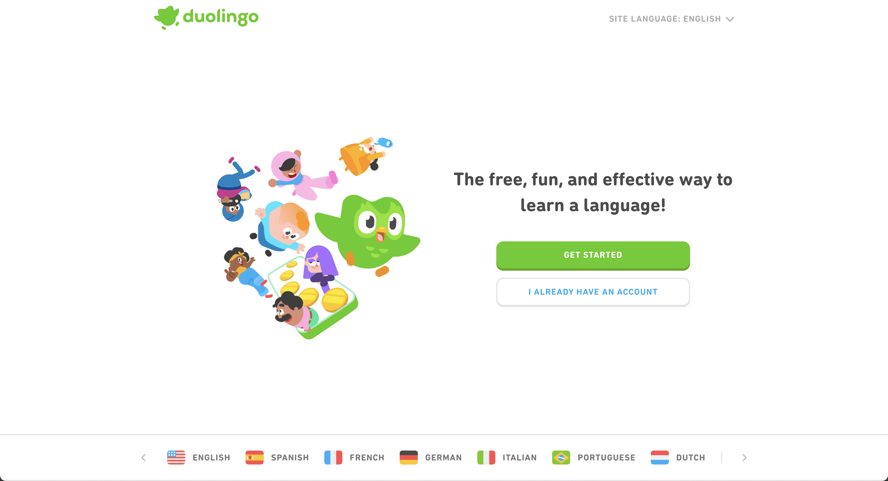 duolingo homepage